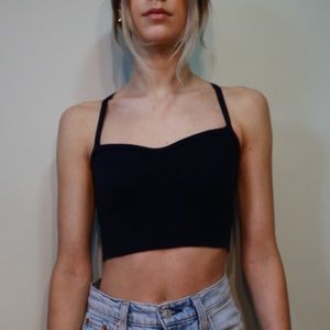 AMERICAN APPAREL COTTON CROPPED TOPS